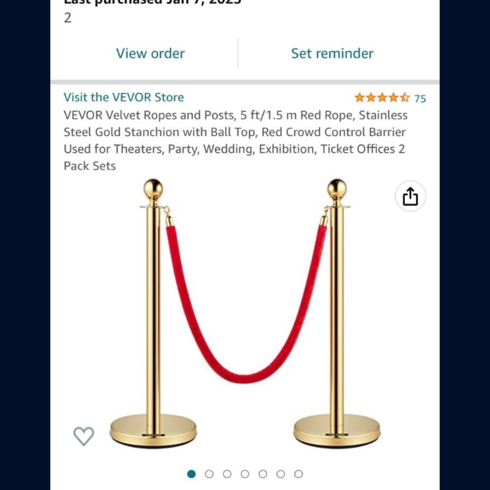 2 Red Carpet Poles